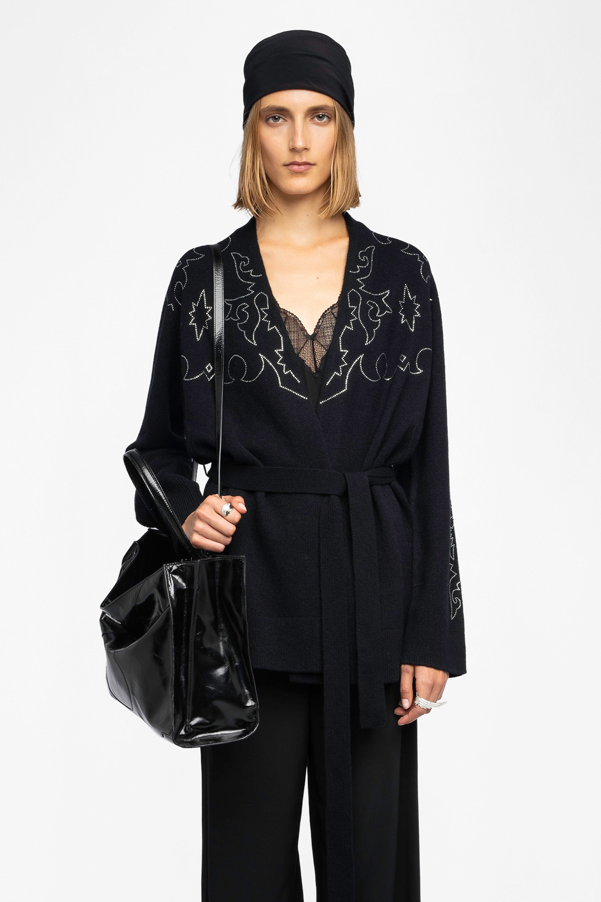 Salomy Strass Cashmere Cardigan